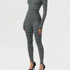 Gray Checkered Women's Leggings